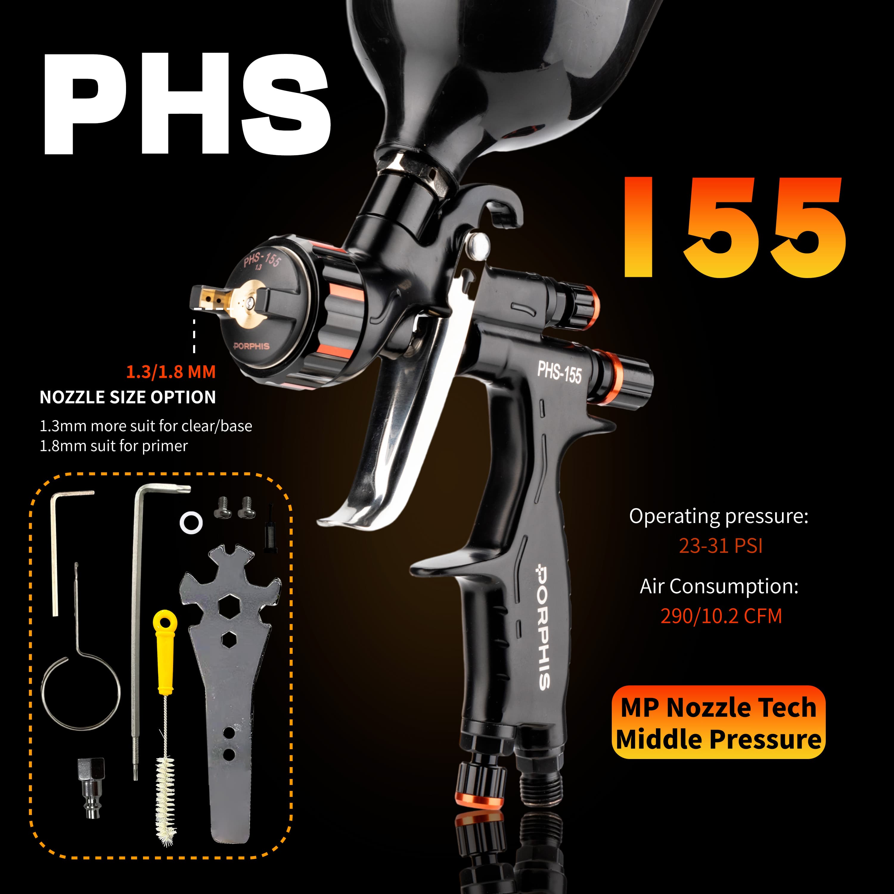 PHS-155 & 156 Dual Gun Combo System - Complete Bundle View | Porphis UK